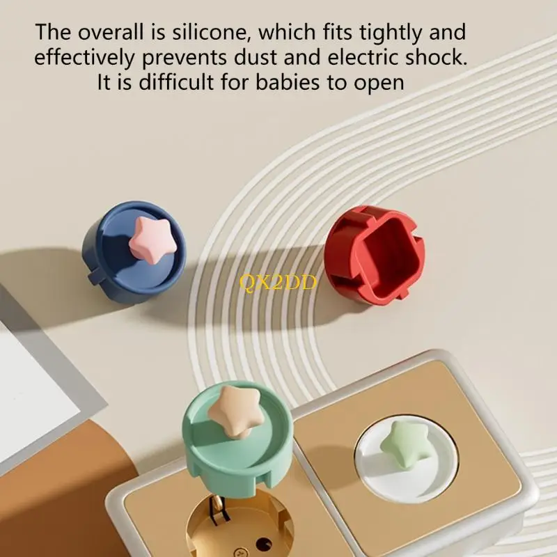 QX2D – couvercle prise électrique en Silicone souple multicolore, 1 pièce/10 pièces, bouchon sortie sécurité pour