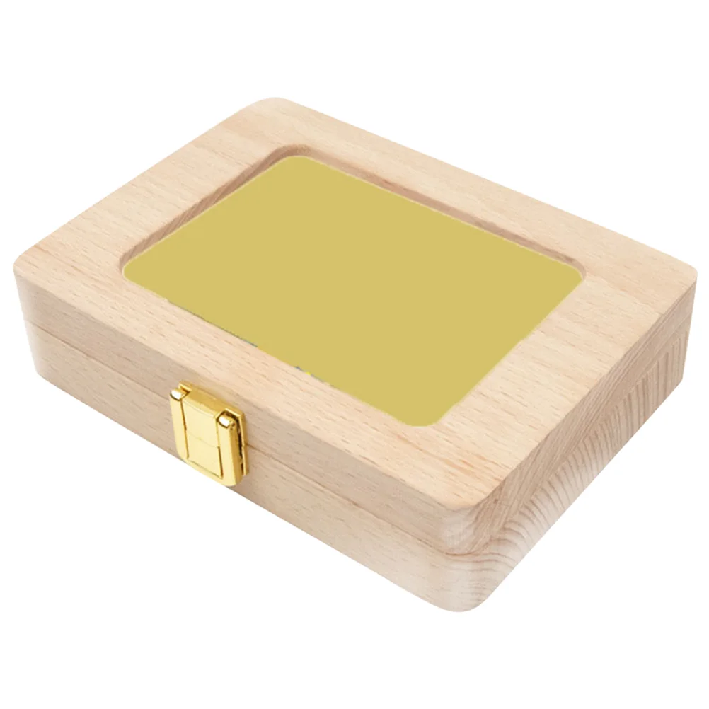 

Wooden Frame Box Hair Tooth Storage Box Deciduous Teeth Container Creative Teeth Souvenir Box for Baby Kids Boys Girls (Japanese