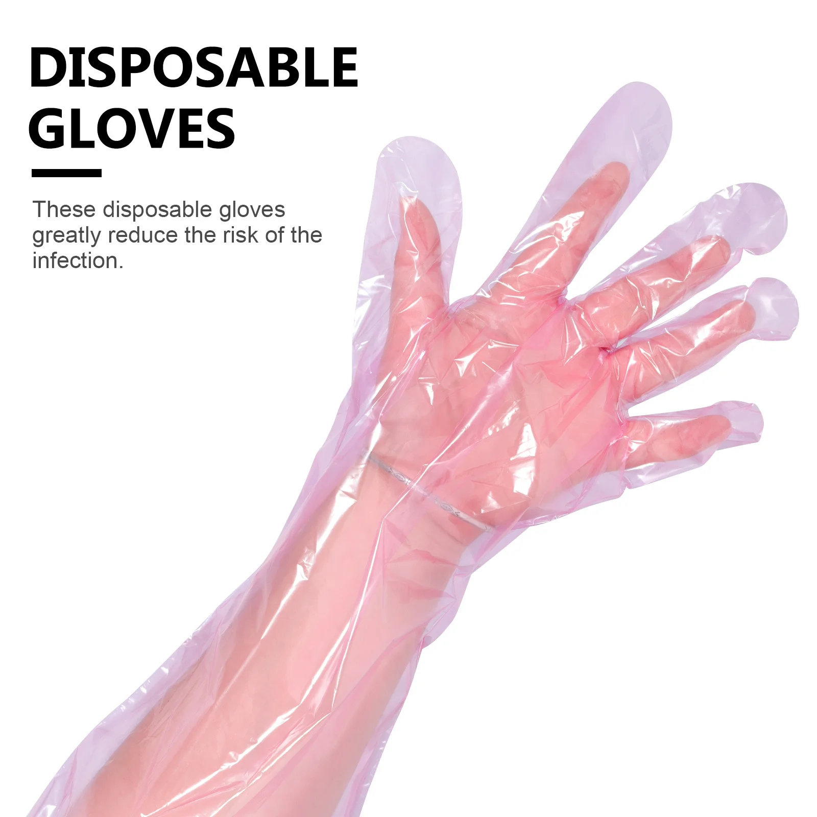 50 stuks Lammeren voor dierenlevering Wegwerp plastic handschoenen Lange armbescherming Verloskundevoorziening Veterinair gebruik Draagbaar