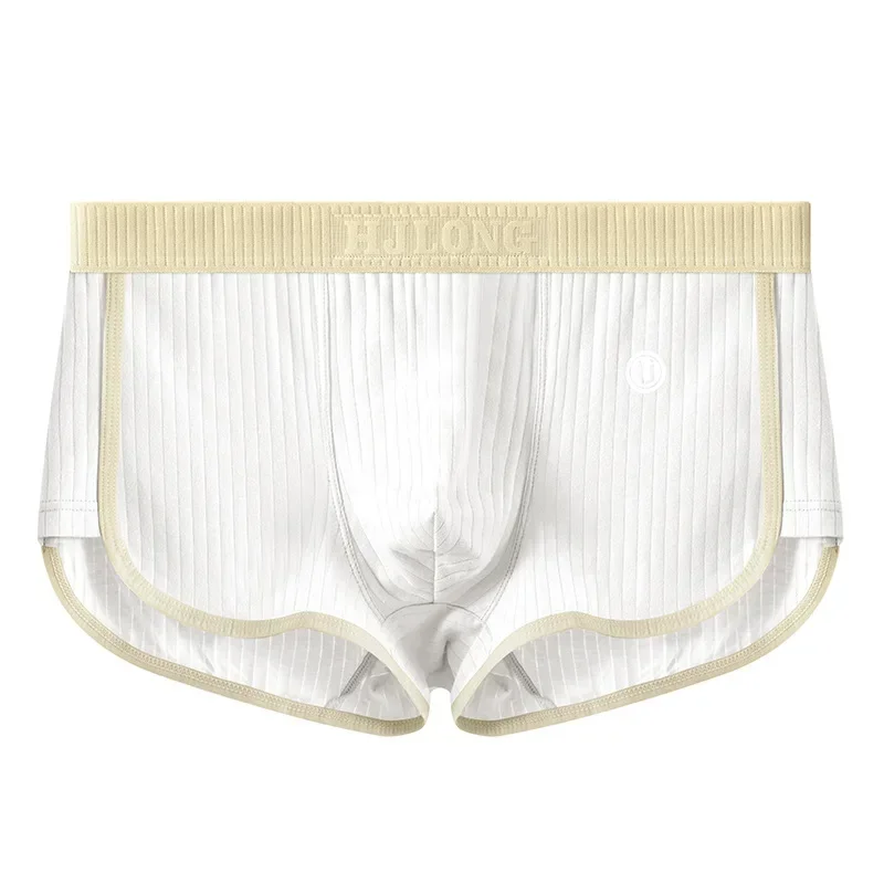 U-محدب الحقيبة الرجال boxershorts المراهقين منتصف الارتفاع الملابس الداخلية ثلاثية الأبعاد دعم تنفس تمتد جذوع 100% القطن المضادة للفة