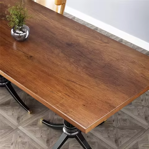 Wood Grain Contact Paper Brown Wooden Wallpaper Self-Adhesive Removable Vinyl Film Easy to Apply For Furniture Kitchen Cabinets