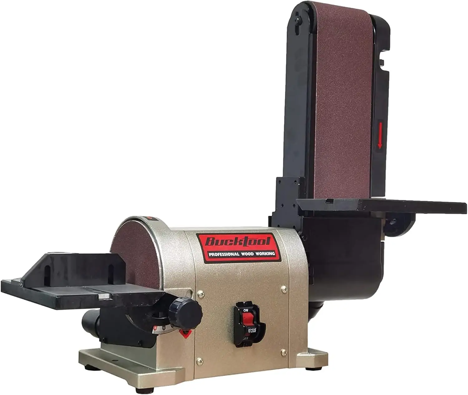 Belt Disc Sander Belt and 6 in Disc Sander with Direct drive Motor and Portable Al Base BD4603 Upgraded Model