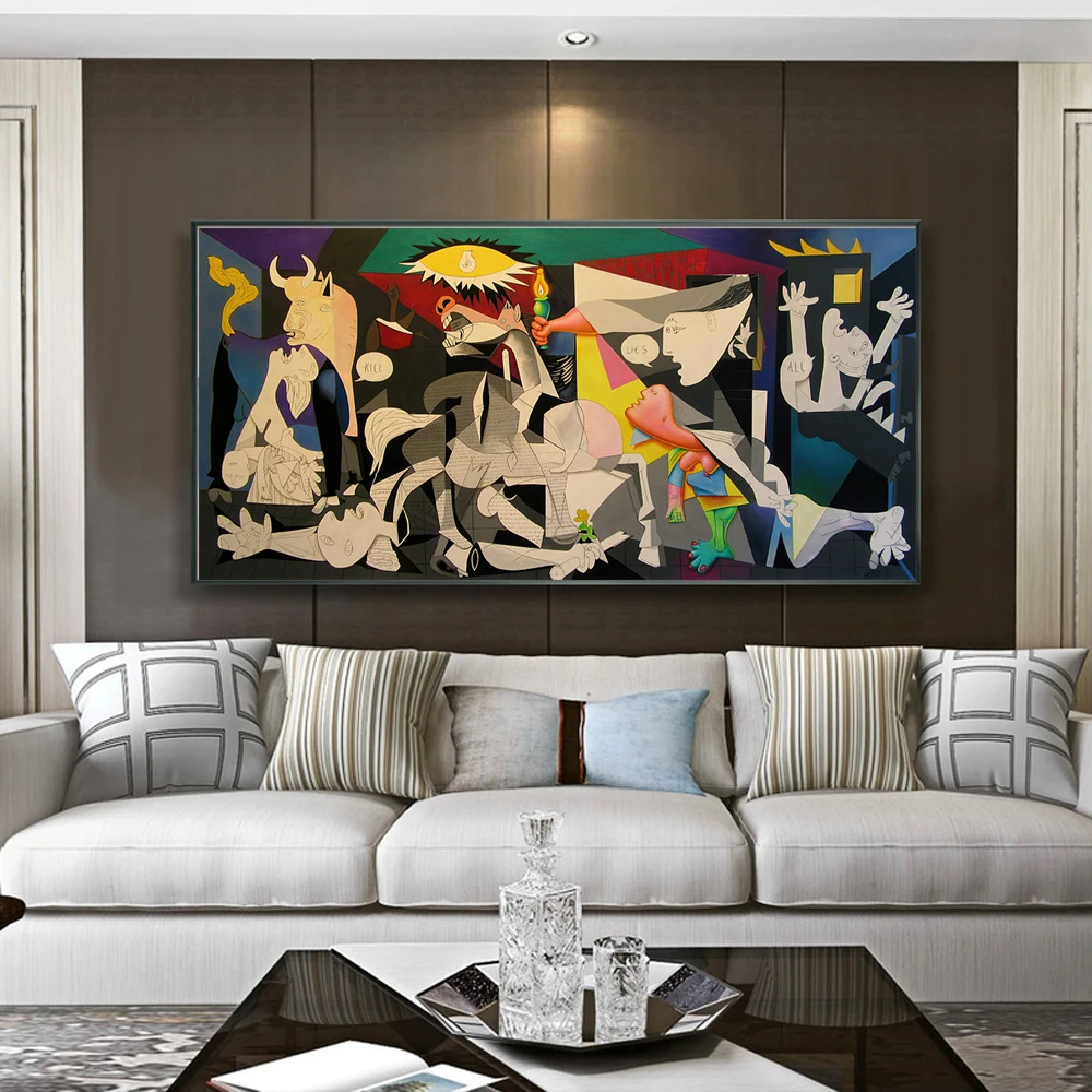 Picasso Guernica Famous Oil Paintings Print on Canvas Art Posters and Prints Picasso Wall Art Pictures For Living Room Cuadros