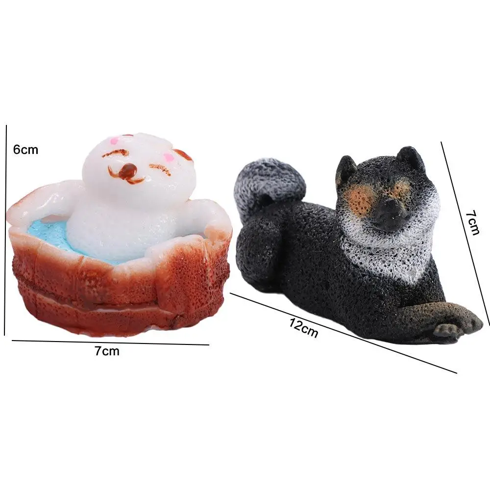 Bonito artificial fazer banho filhote de cachorro squeeze brinquedo shiba inu filhote de cachorro em forma de brinquedo de apertar animal simulação macia cão squeeze brinquedo escritório