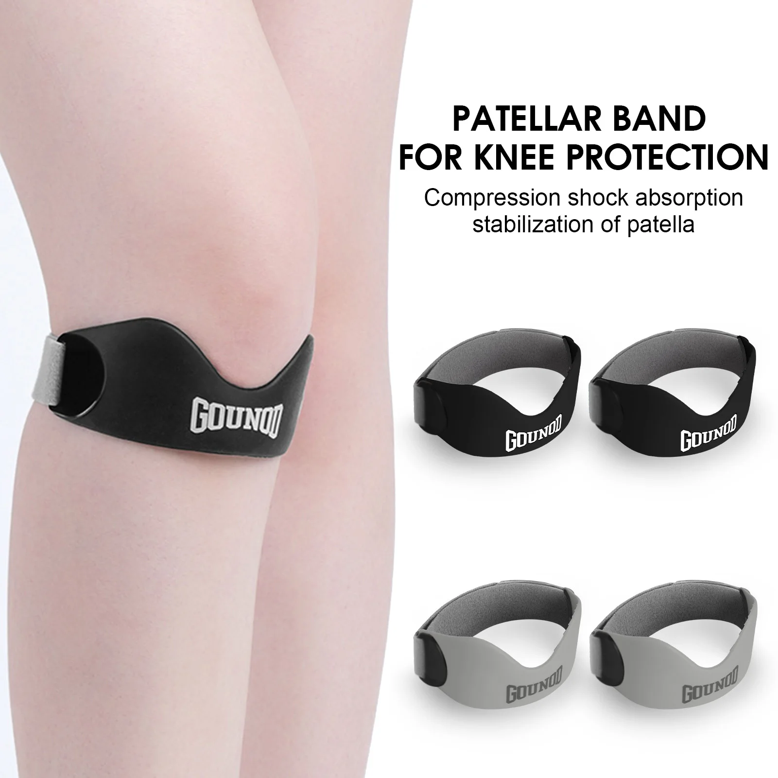 1 Pairs Cushion Pressure Knee Pads Patella Strap Breathable Adjustable Knee Patella Support Soft Pressurize Knee Band Brace