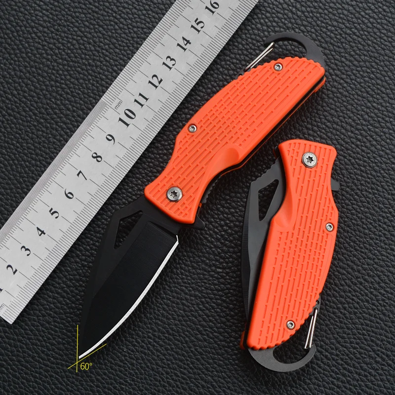 Outdoor Multifunctional Folding Knife, Sharp Stainless Steel Blade,  Wilderness Survival, Mini Portable Knife, CST01