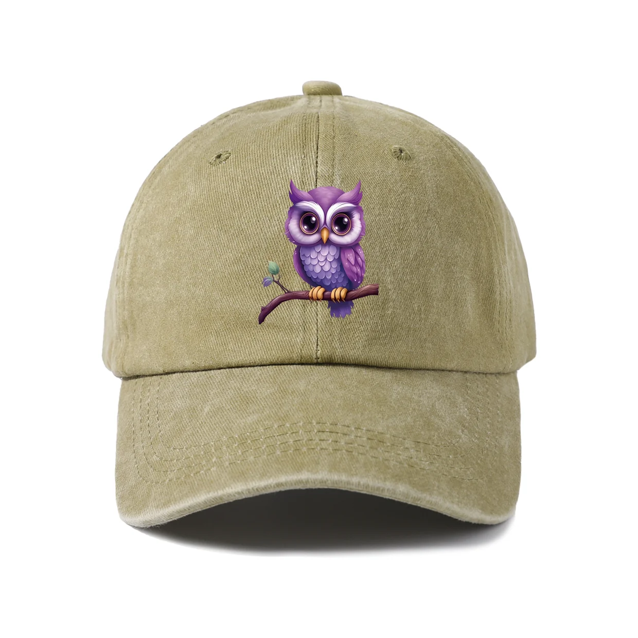 Retro Typography Graphic Baseball Cap, Vintage Washed Adjustable Unisex Dad Hat, Everyday Gift