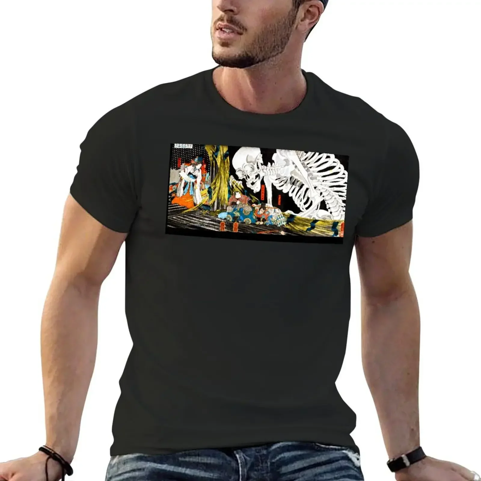 Utagawa Kuniyoshi Takiyasha The Witch And The Skeleton Spectre T-Shirt graphic tee shirt summer top t shirts men