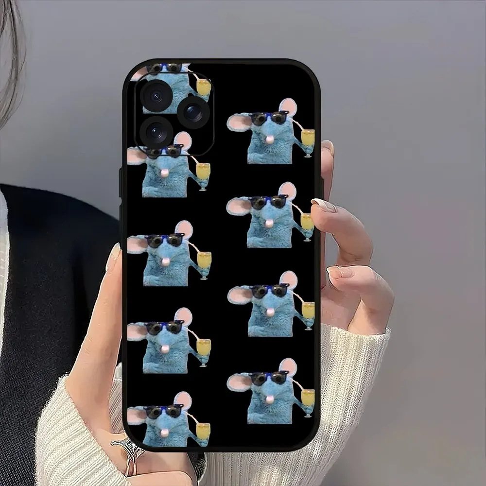 TV Cartoon Blue Mouse T-Tutter Cute House meme Phone Case For iPhone 8 14 15 13 12 11 Mini X Xr XS Pro MAX Plus Shell