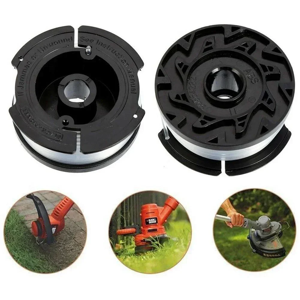 1set Grass Trimmer Spools For Black Decker Brush Cutter Garden Power Tools With Auto Feed System Replacement Spare Parts