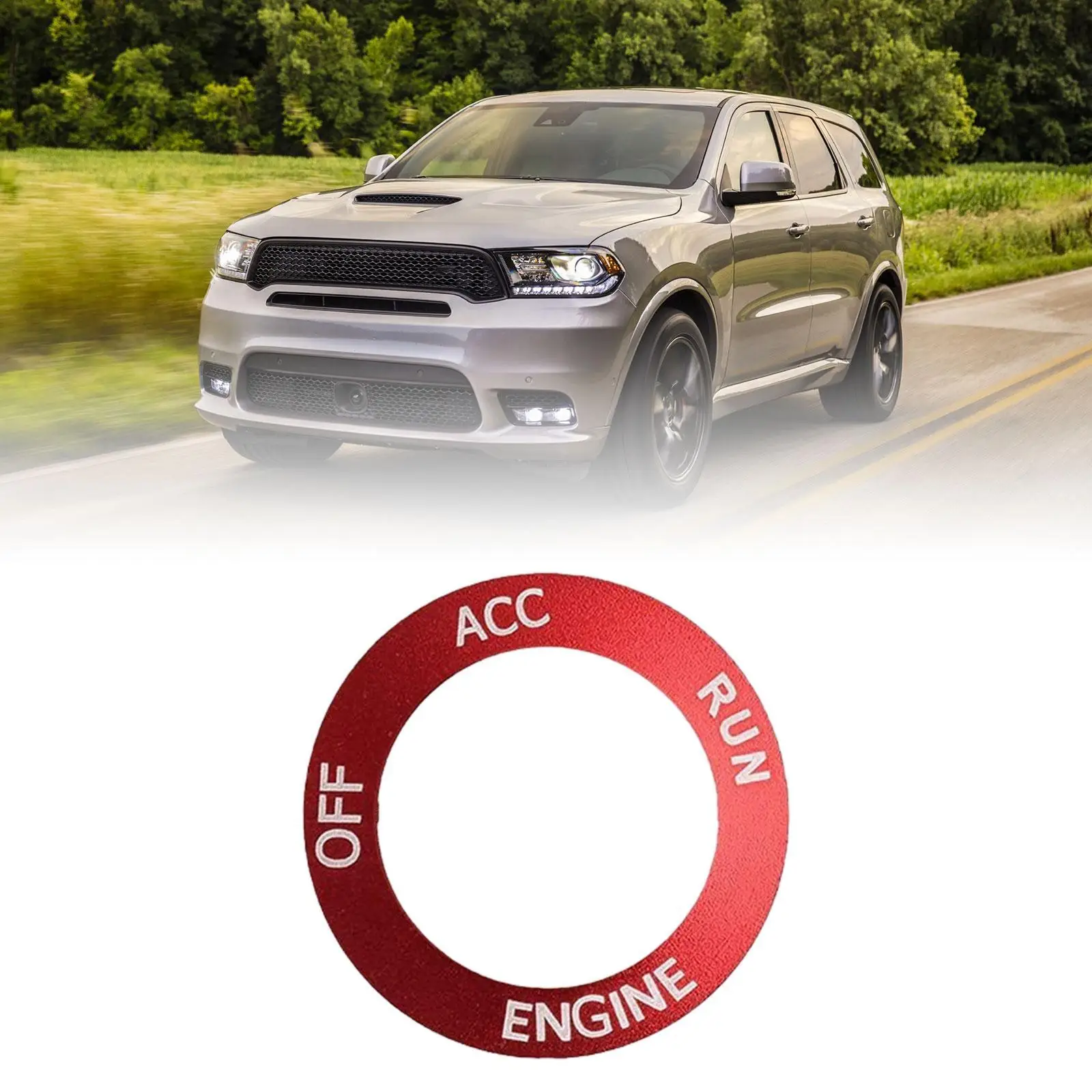 Engine Start Stop Ignition Button Trim Utility High Performance Interior Decoration Interior Trim Sticker for Dodge Durango