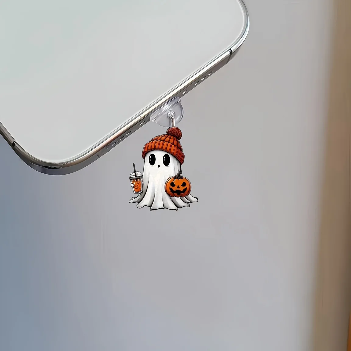Lovely Pumpkin Ghost Phone Dust Stopper Suitable for Type-C Lightning Interface Accessories