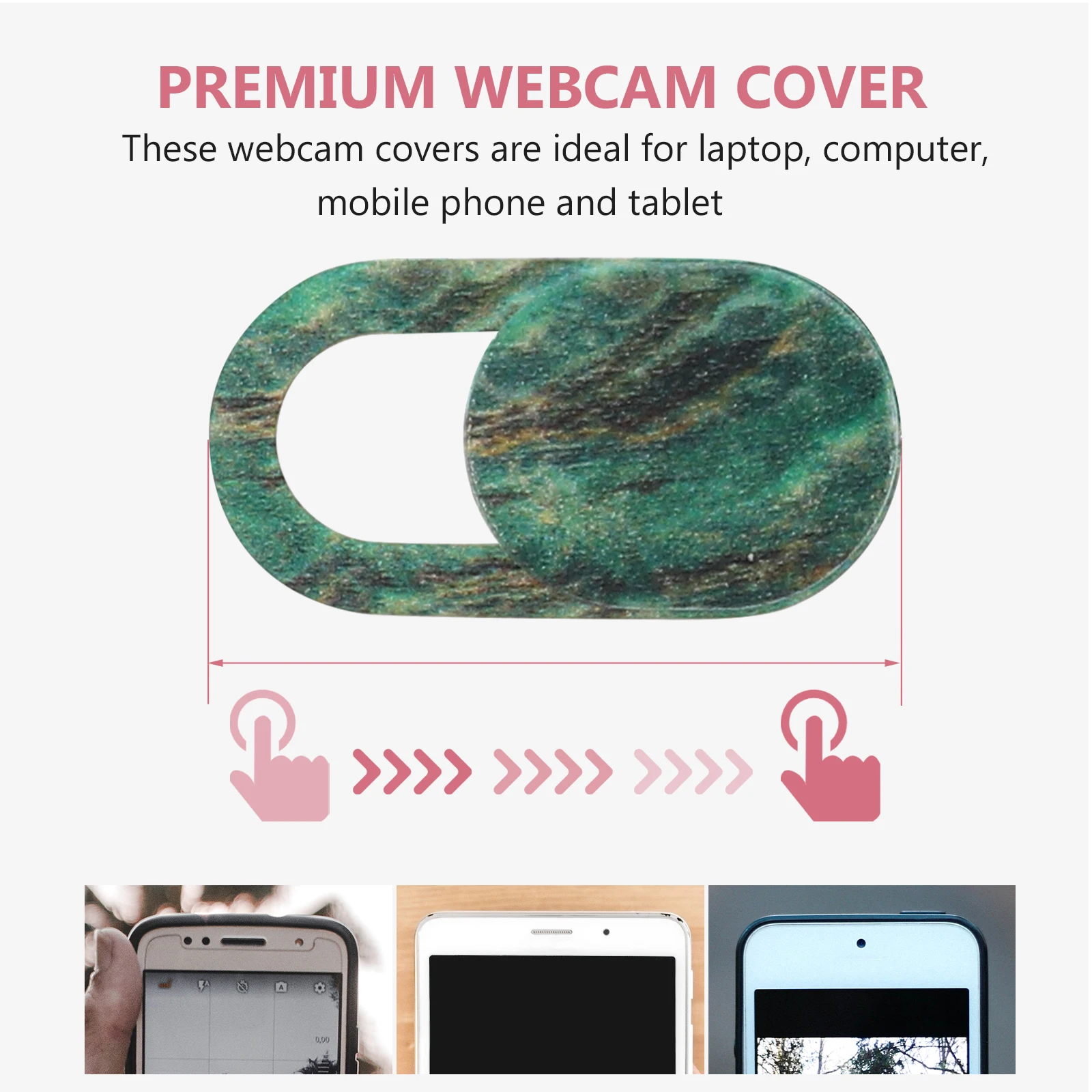 

3 Pcs Privacy Cover Laptop Camera Lens Phone Sliding Webcam Protector Durable Easy Use Compatible Computer Device