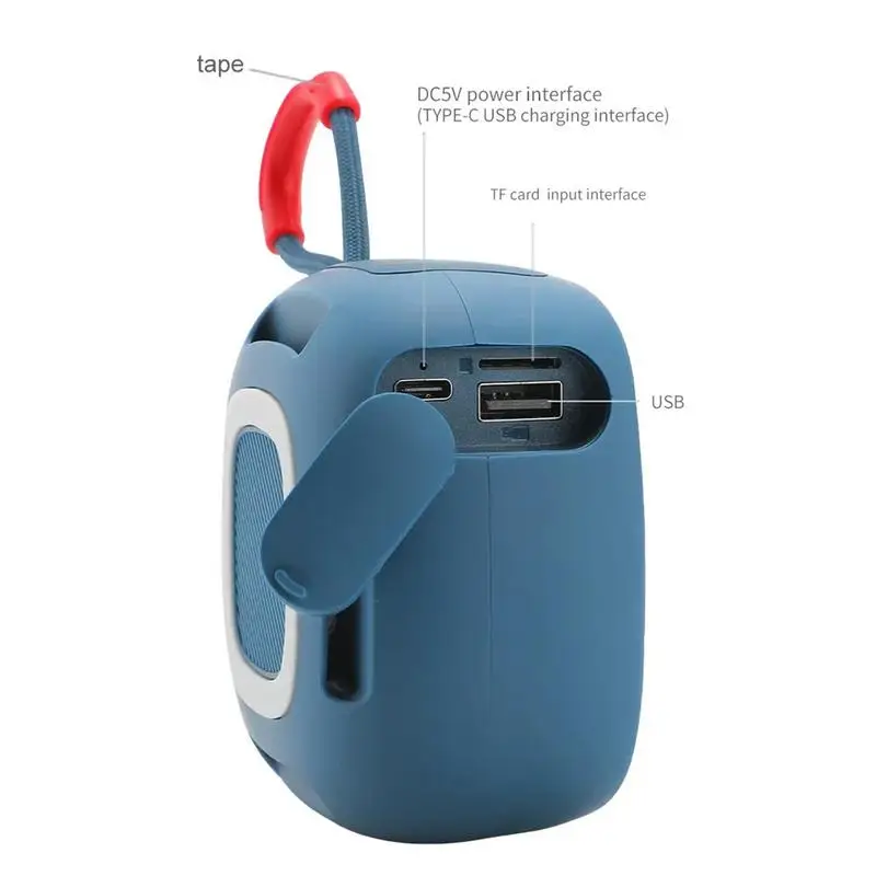 Беспроводная портативная настольная колонка, компактный беспроводной динамик для дома, улицы, Путешествий, Походов