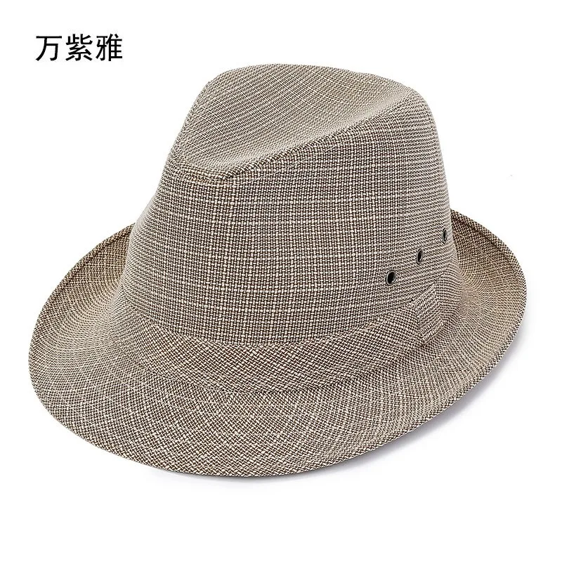 Men's Vintage British Fedora Hat, Spring Summer UPF UV Sun Cap, Trendy Gentleman Hat, Great Gift for Father