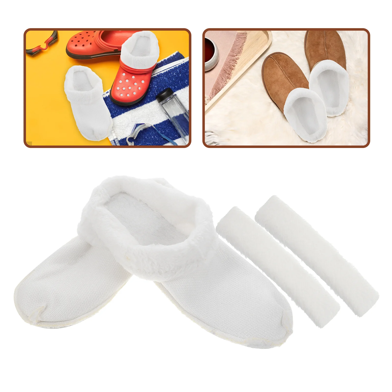 Heel Protectors Thermal Cover Fluffy Slippers Breathable Shoe Filler Man Sandals Insoles