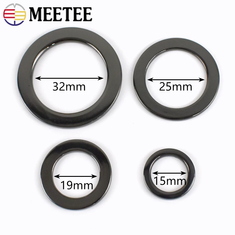 5Pcs 15/19/31mm Metal O Ring Buckles for Bag Strap Webbing Chain Clasp Handbag Belt Hooks Loop DIY Hardware Accessories