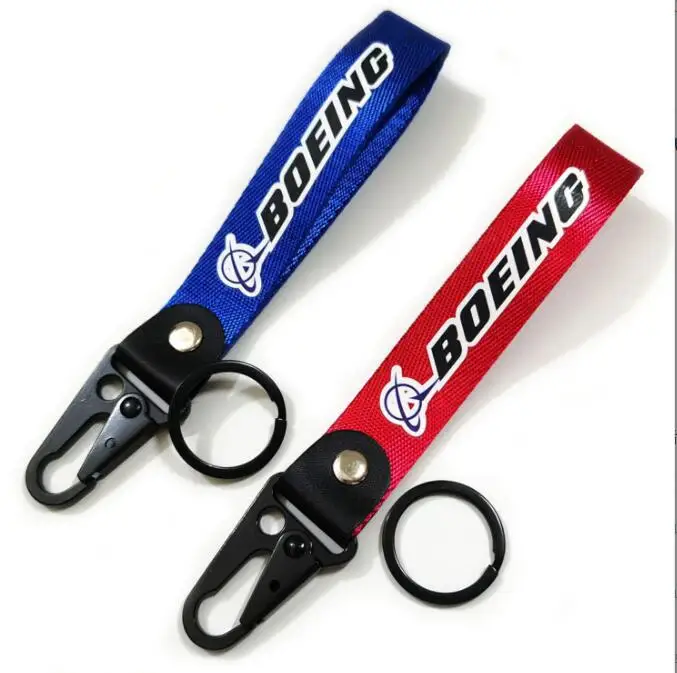 boeing keychain llavero Aviation Gifts Auto Embroider Key Ring Aviation Gifts Key Ring Tag Fobs Customized Keychains