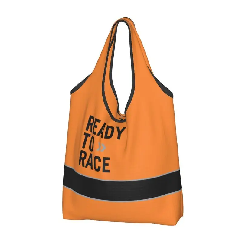 Custom Ready To Race Shopping Bags Women Portable Big Capacity Grocery Shopper Tote Bags Daily Shopper Handbags