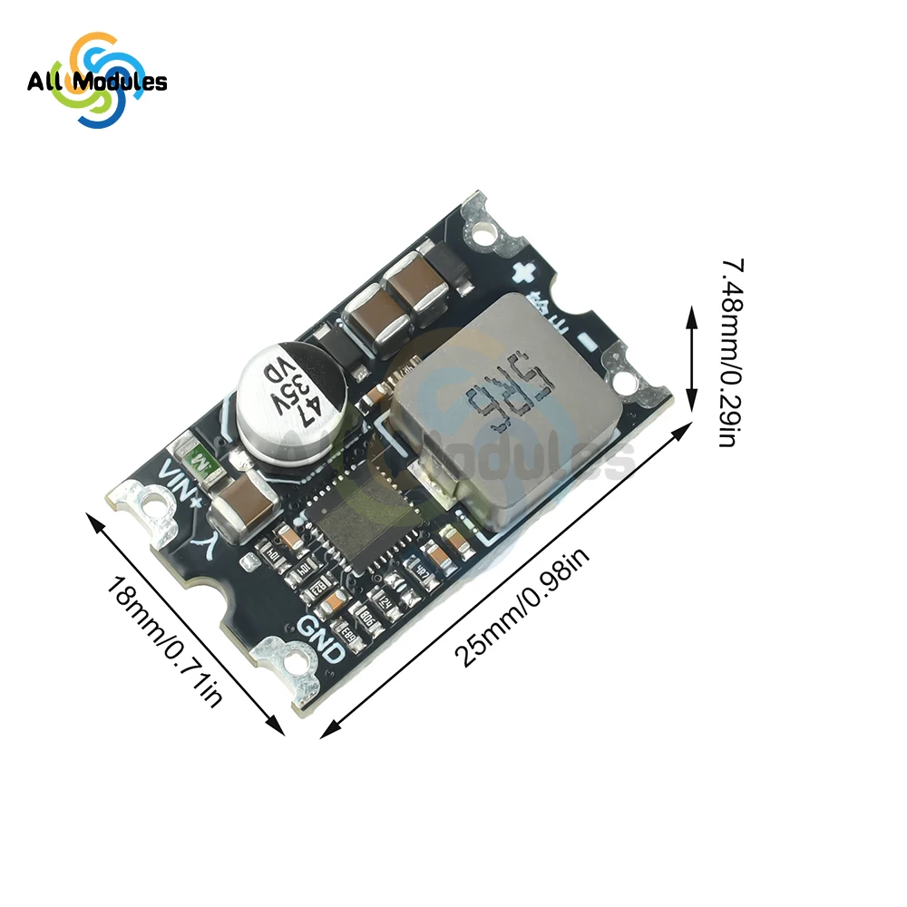DC-DC 8A 降圧電源モジュール 6-35V から 5V/12V - 高効率低抵抗電圧レギュレータコンバータボード