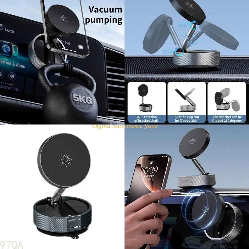 

97QA автомобиль телефона Телефон, держатель кронштейна, вакуумный вакуумный всасывание с вакуумным привязанностью 360 градусов