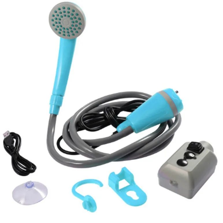 

Portable Car Shower, Outdoor Camping Shower Head Set with USB Charging