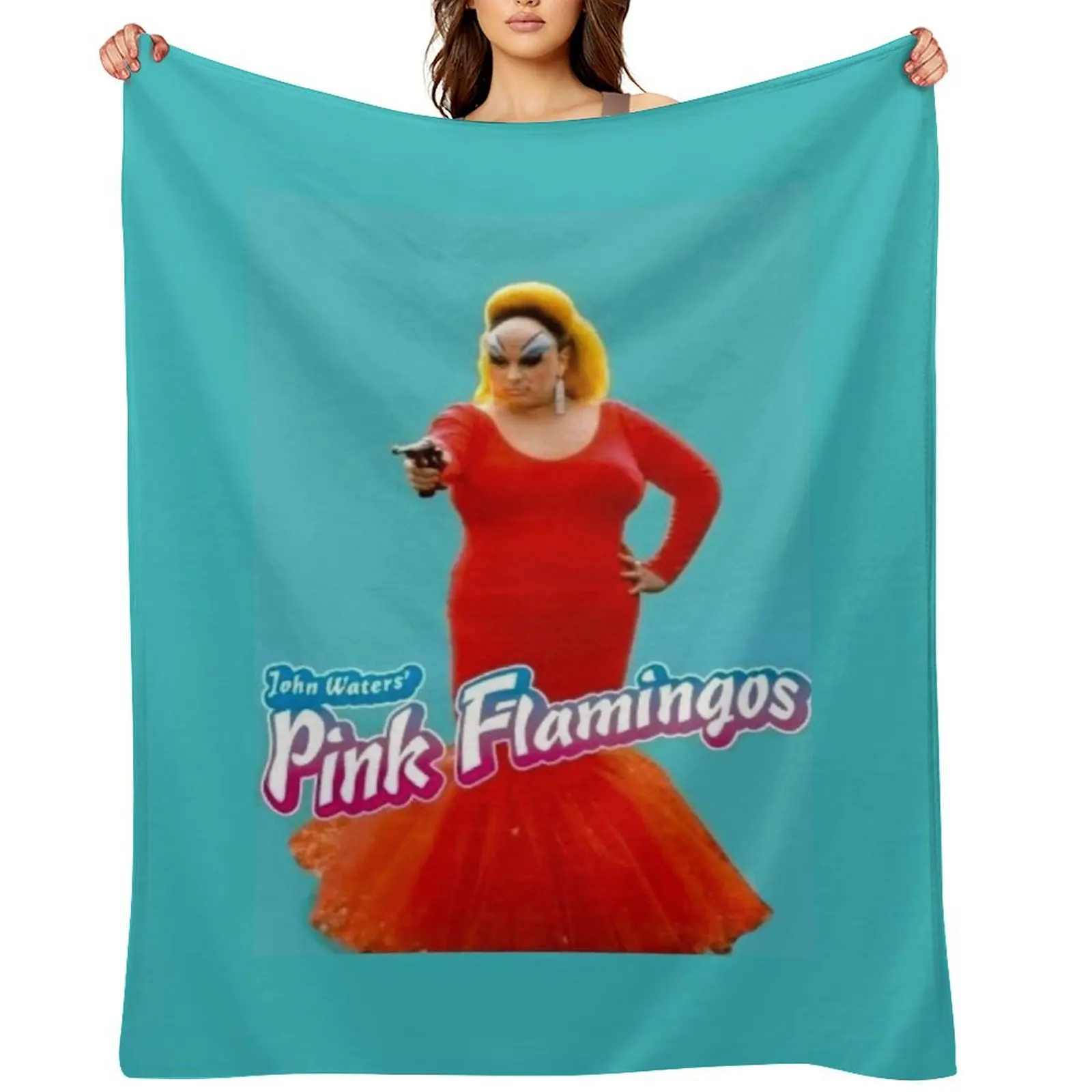 

Pink Flamingos by John Waters Movie Poster Throw Blanket cosplay anime Hairy Flannels Summer Beddings Blankets