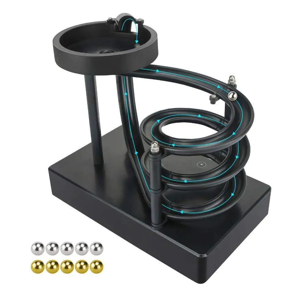 

Inertial Kinetic Art Motion Automatic Metal Perpetual Marble Machine Desk Ornament Rolling Balance Infinite Jumping Table Toy