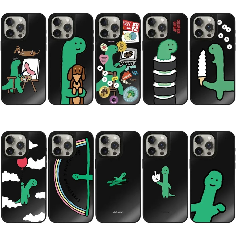 

Cartoon Dinosaur Mirror Magnetic Phone Case Cover for IPhone 12 13 14 15 Pro Max Case for IPhone 15 Pro Max