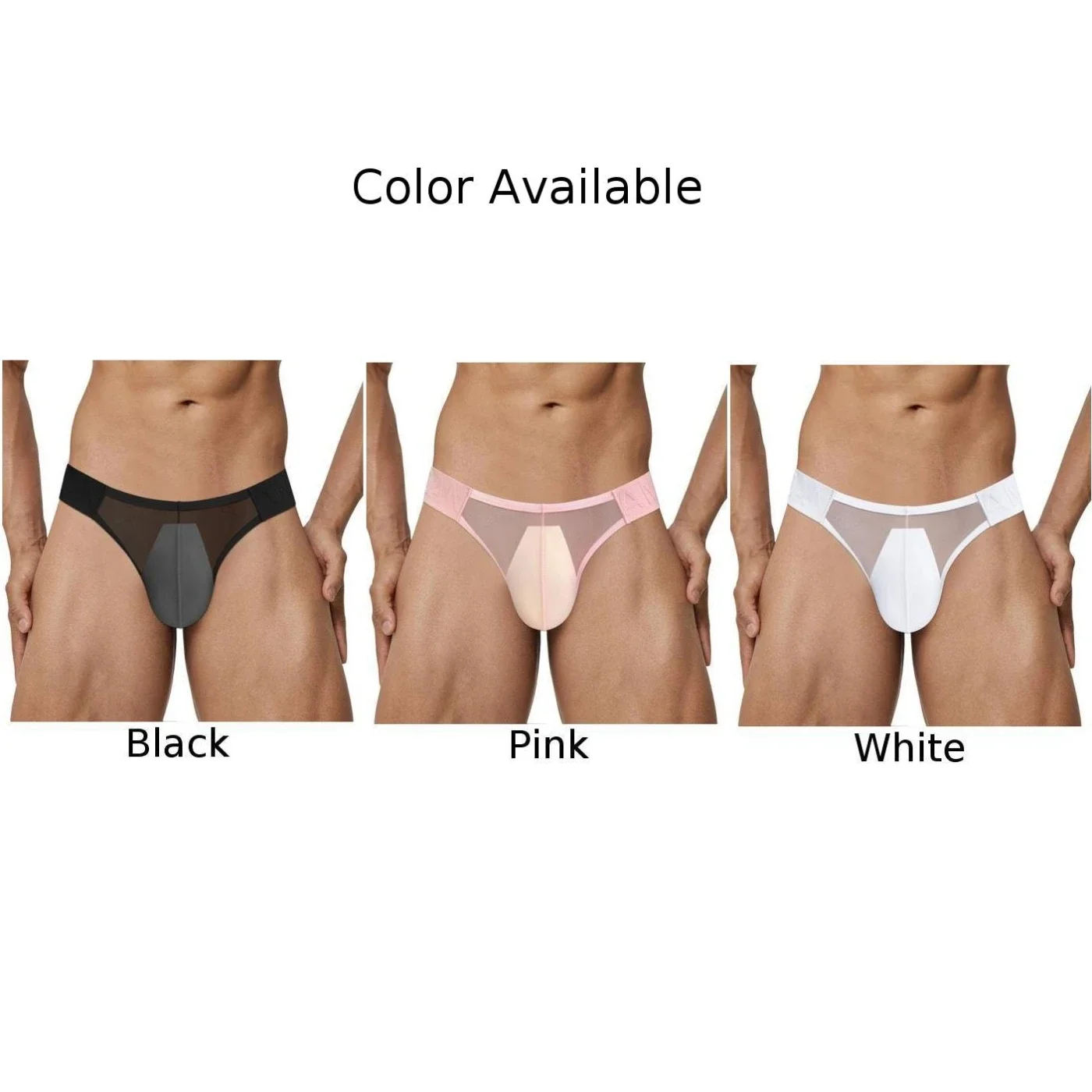 Sous-vêtements sexy pour hommes, lingerie en maille transparente, taille basse, en poudres, slips, slips tanga, slips respirants, culottes sans couture