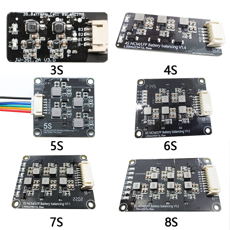 1.2A 3S 4S 5S 6S 7S 8 10S 11S 12S 13S 16S 17S BMS Li-ion Lithium Battery Lifepo4 Active Equalizer Balancer Energy Transfer Board