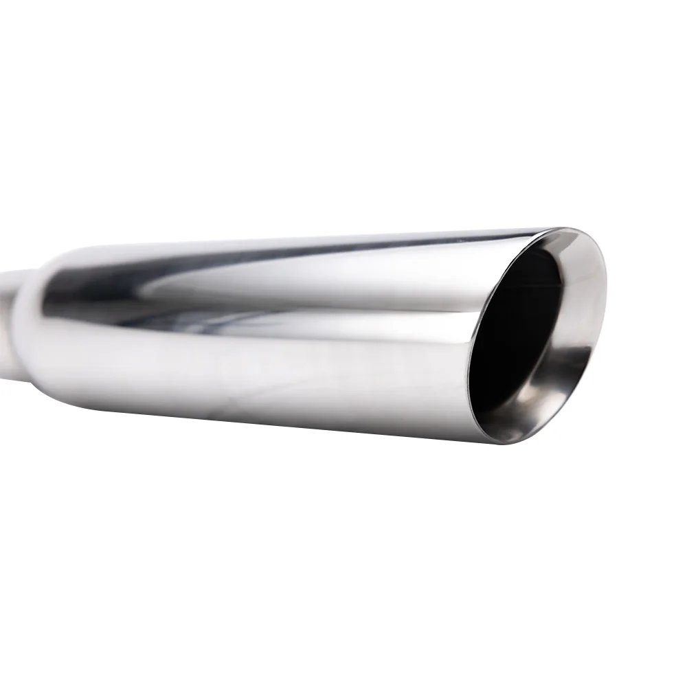 Stainless steel car exhaust tip interface 76mm slant oval double wall outlet 102mm auto muffler tail pipe car accessories