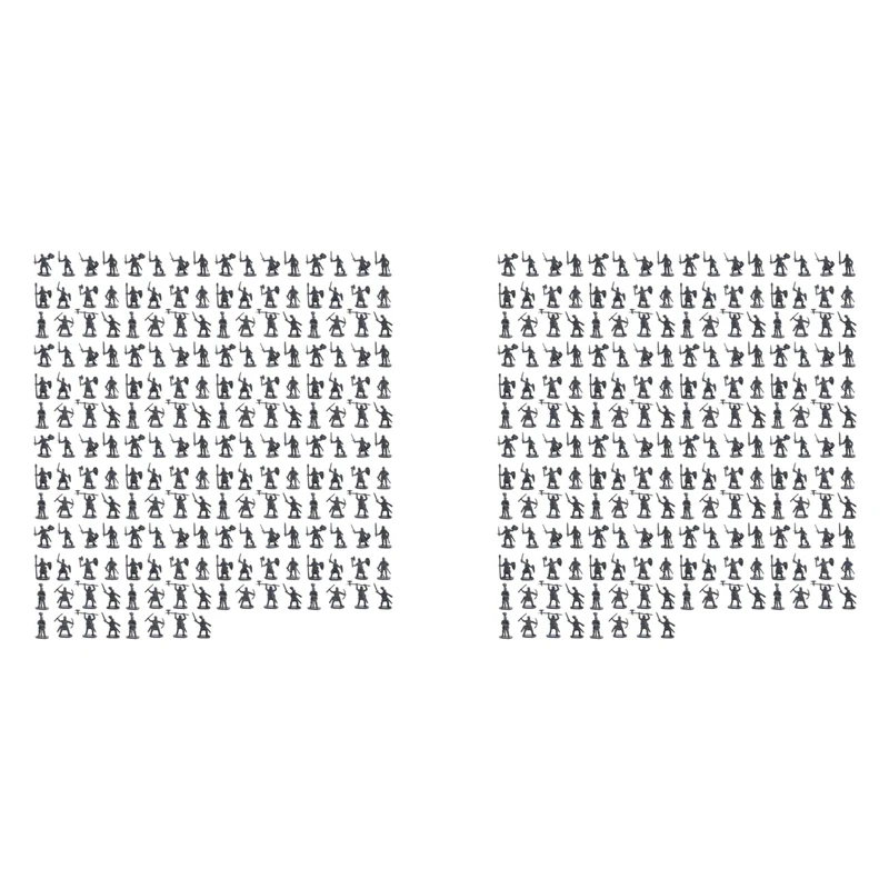 หุ่นพลาสติกทหารโบราณ1:72 400/ชุดทหารยุคเก่าทหารดาบชายตุ๊กตาขยับแขนขาได้ DIY ฉากสงครามของเล่นสีเทา