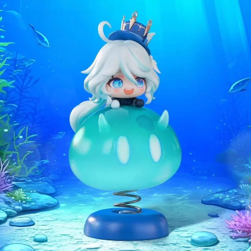 11.5cm Genshin Impact Furina Focalors Anime Figure God of Water Q Version Model Peripheral Collection Decoration Dolls Cute Toy