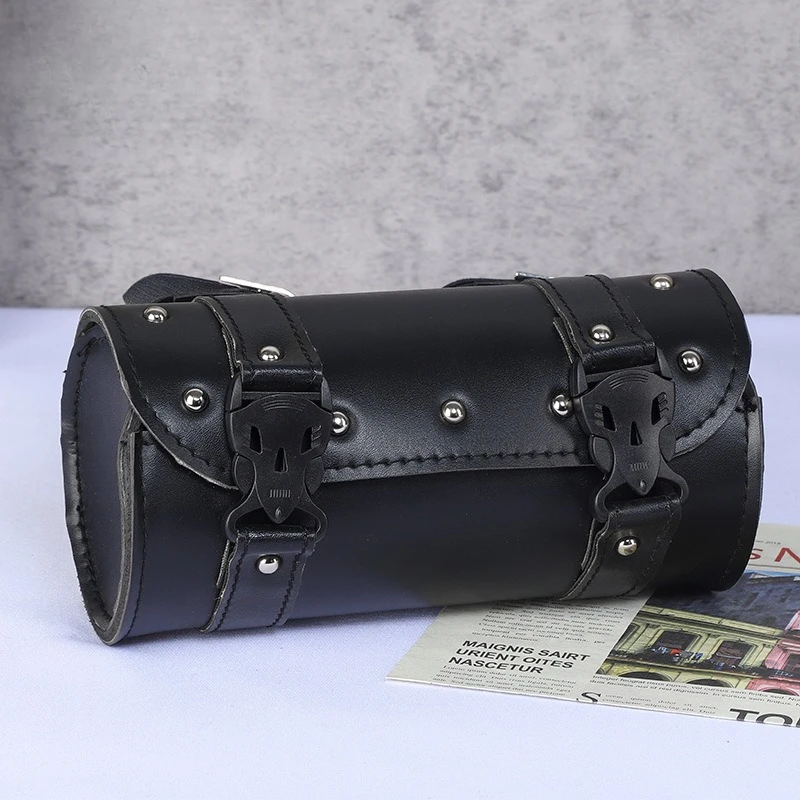 

Motorcycle Side Rear Bag Black Cycling Bag Retro Windmill Bag