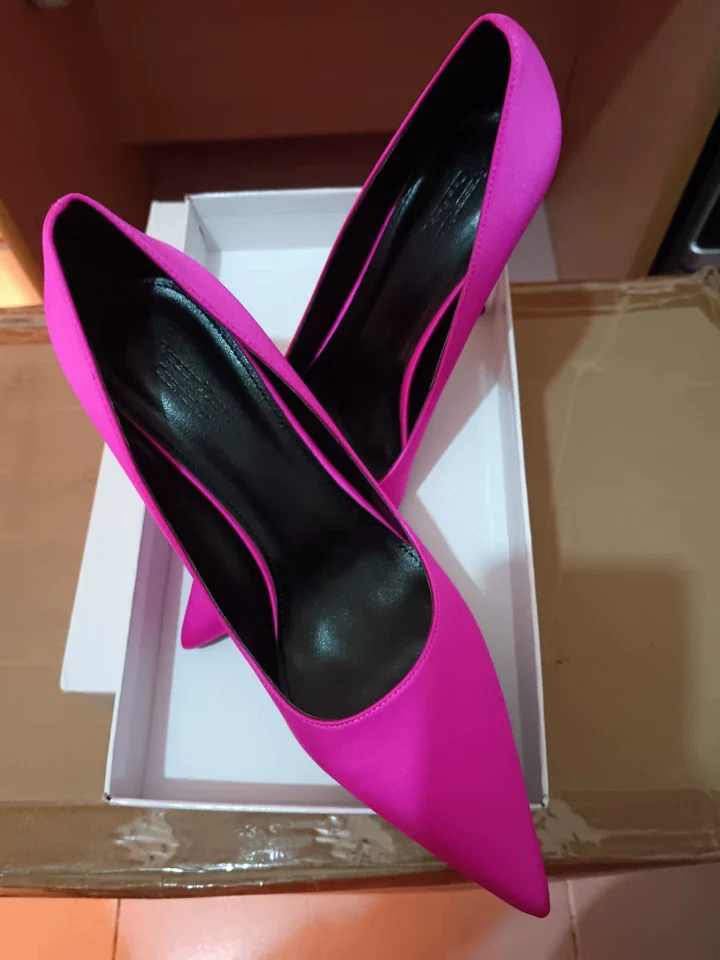 New High Heels Women's Wedding Daily Wedding Shoes Bridal Shoes Pointed Narrow Heels Shallow Mouth Single Shoes