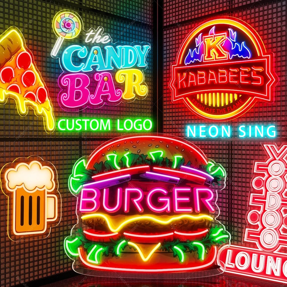 Custom Neon Sign Personalized LED Neon Signs for Wall Decor Lamp Bedroom Wedding Birthday Gift Party Bar Shop Logo Decorations
