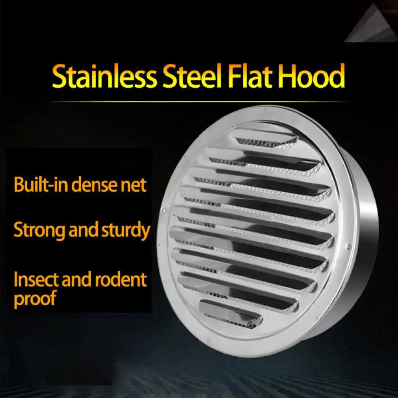 Fly Nets Silver Antirust Rain-proof Durable Strong Toughness Pipe Fittings Air Fence Stainless Steel Ventilator Ventilation Hood