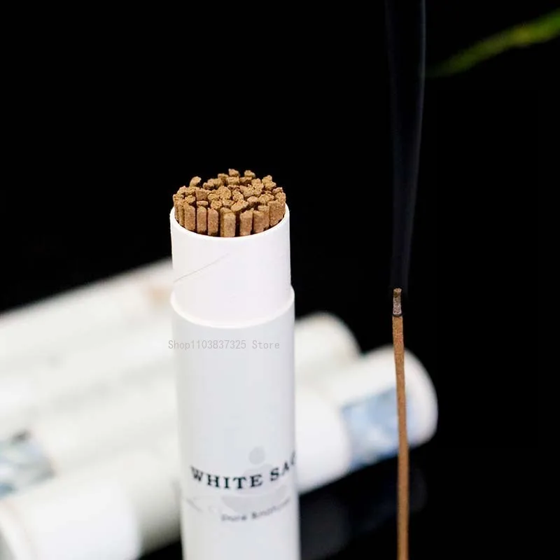 50g White Sage Short Incense Stick Household Fragrance Indoor/Study/Meditation/Soothing Purification Aromatherapy Joss Stick