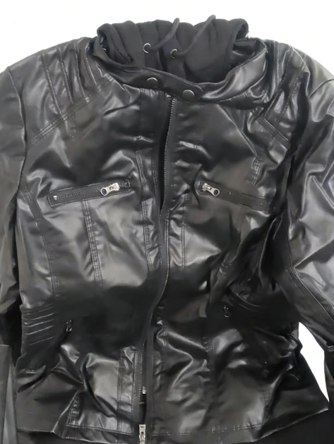 

Women's Hooded Asymmetric Zip-Up Casual Jacket Long Sleeve and Pocket Design Stylish Daily Outerwear