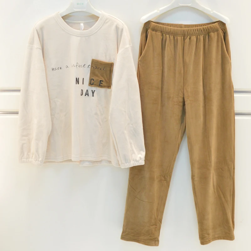 anziban-double-sided-island-velvet-sleepwear-round-neck-casual-home-clothes-for-women-warm-thick-long-sleeve-sleepwear
