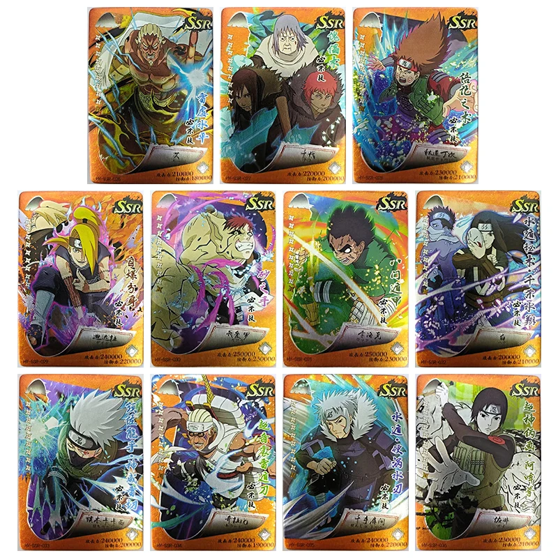 Anime NARUTO Rare XR SP LR CP UR SSR Collectible Card Uchiha Sasuke Jiraiya Senju Hashirama Madara Toys for boy Birthday Present