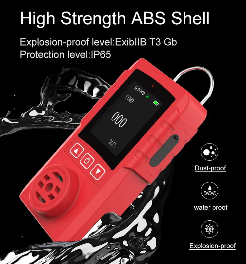 Portable Professional Oxygen Detector Gas Analyzer O2 Meter Monitor Measuring 0-30%VOL Sound and Light Vibration