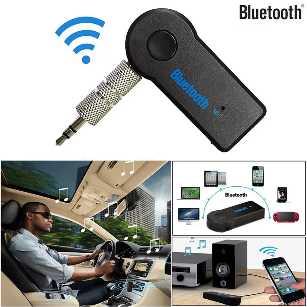 Bluetooth Aux Car Handsfree Kit 3.5mm Wireless Aux To Bluetooth Adaptor Audio Music Receiver Mini MP3 USB BT V3.0 Player New