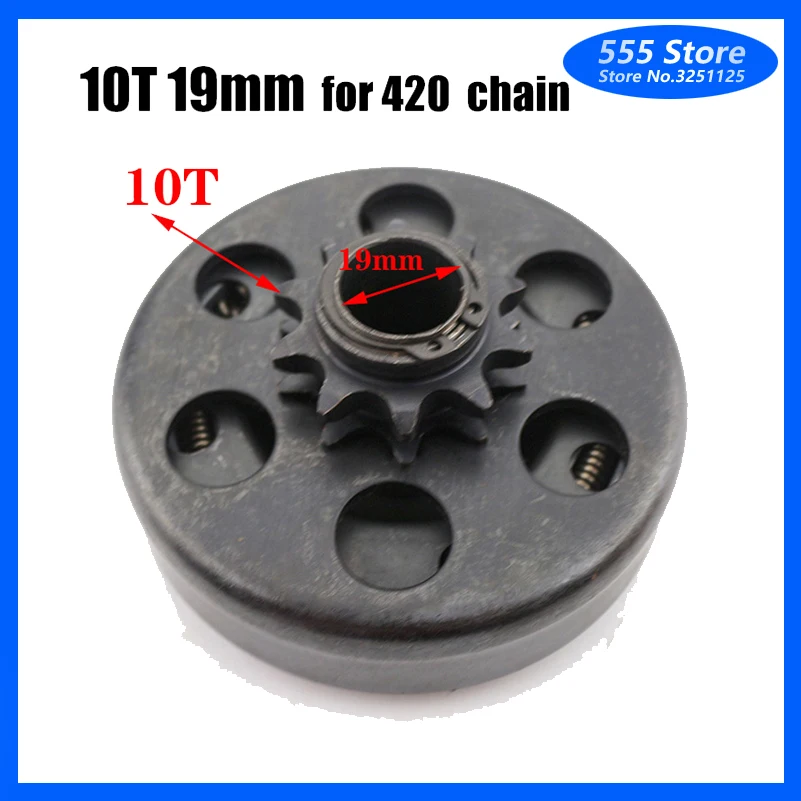 10T 11T 12T 13T 18T For 16mm 19mm 20mm for 35 / 420/ 428 Chain Centrifugal Automatic Clutch fit GO Kart Minibike