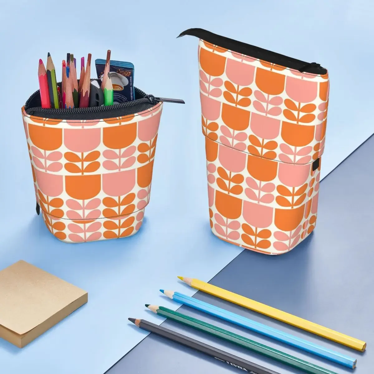 Spring Bloom Orla Kiely 6 Reversible Pencil Case for Kids School Pen Box Pencil Bag Stationery Supplies Pen Holder Bag