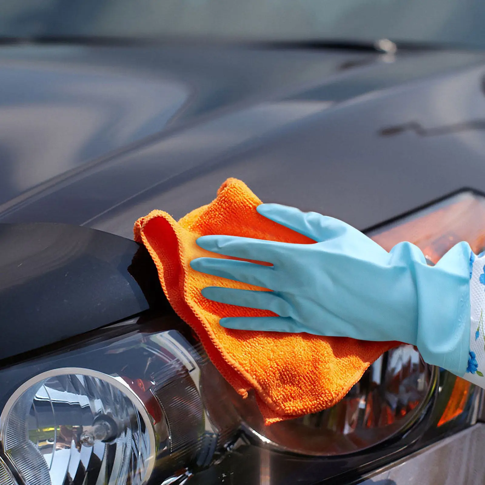 

Водонепроницаемые перчатки из ПВХ для уборки, мытья посуды, кухни, дома, многоразовые, латексные, нескользящие, для мытья окон автомобиля