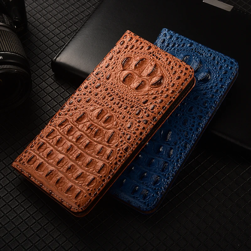 

Чехол-книжка из натуральной кожи с когтями крокодила для Redmi K30 K40 K40S K50 K50i K60 K60E K70 K70E K80 Pro Ultra Gaming 5G, чехлы