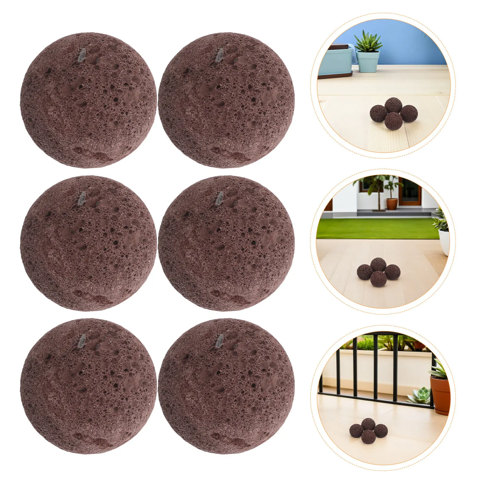 

Набор из 6 камней для сауны из вулканического камня, 2 дюйма, красные, для ароматерапии, камни для каменки, аксессуары для парной и спа-салона