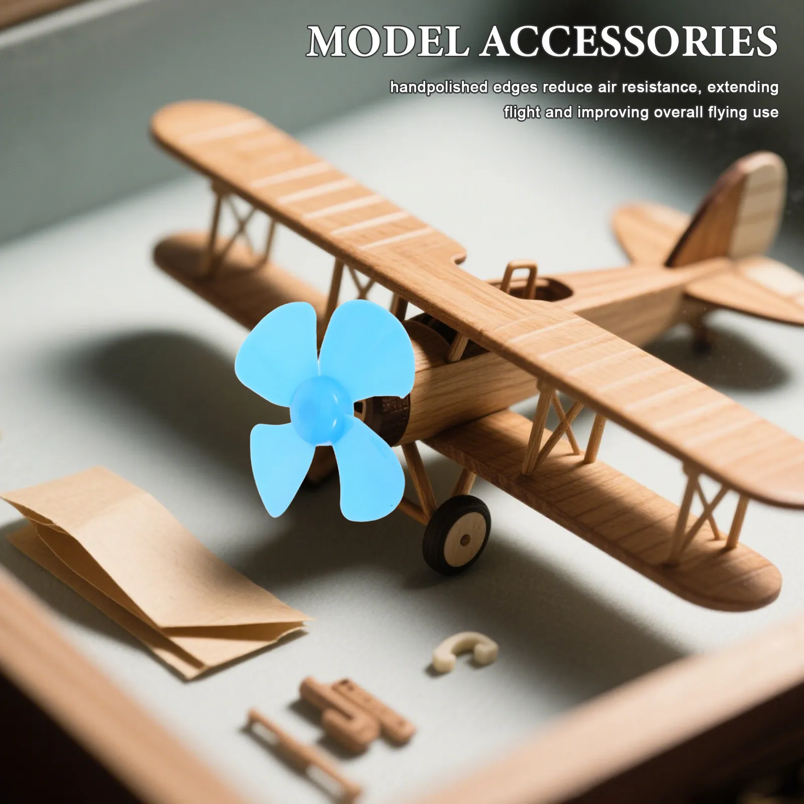 20Pcs Pcs Fan Blades Replacement Mini Rc Propeller Toy Airplane Propeller For Craft Maker Crafts 4-leaves Science